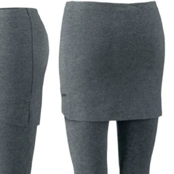 CABI | 5318 Skirted M Leggings Stretchy Modest Layered Look Size M Heather Gray - Picture 2 of 5